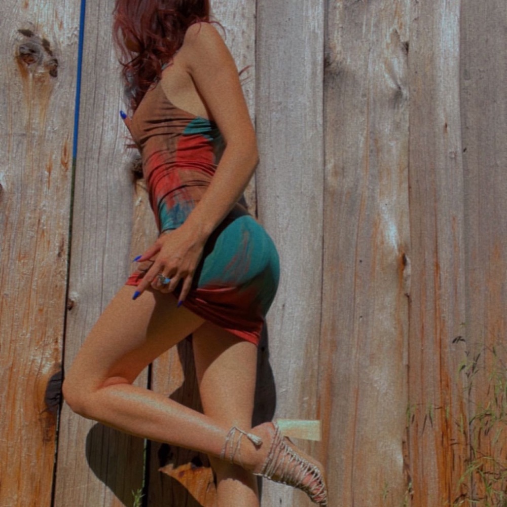 In the wilderness dress tight sleek serene